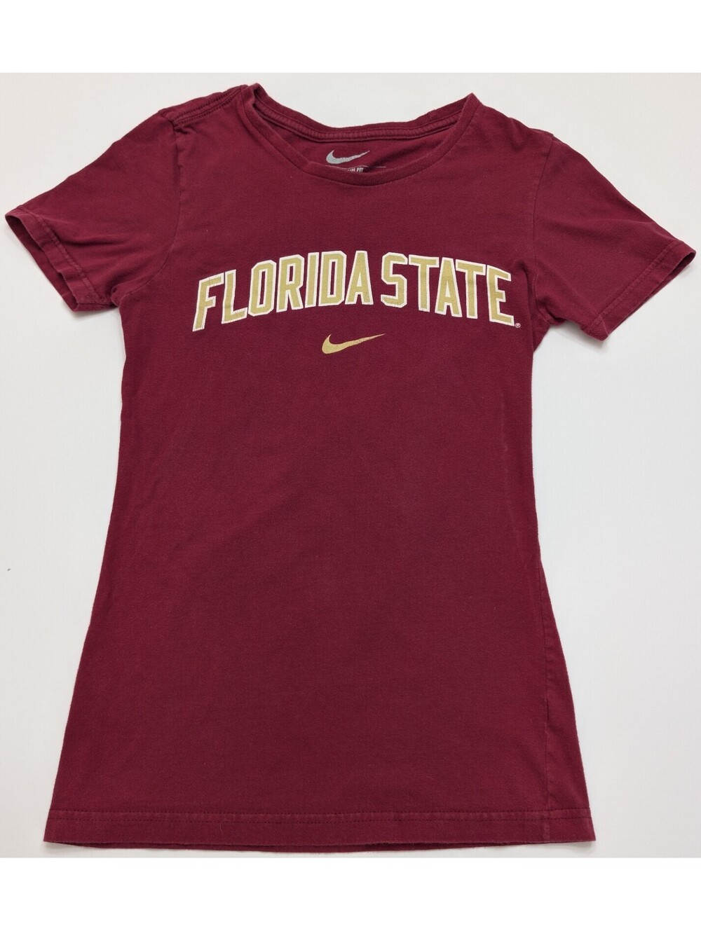 Nike Florida State Seminoles Womens XS Slim Fit T Shirt Garnet Short Sleeve